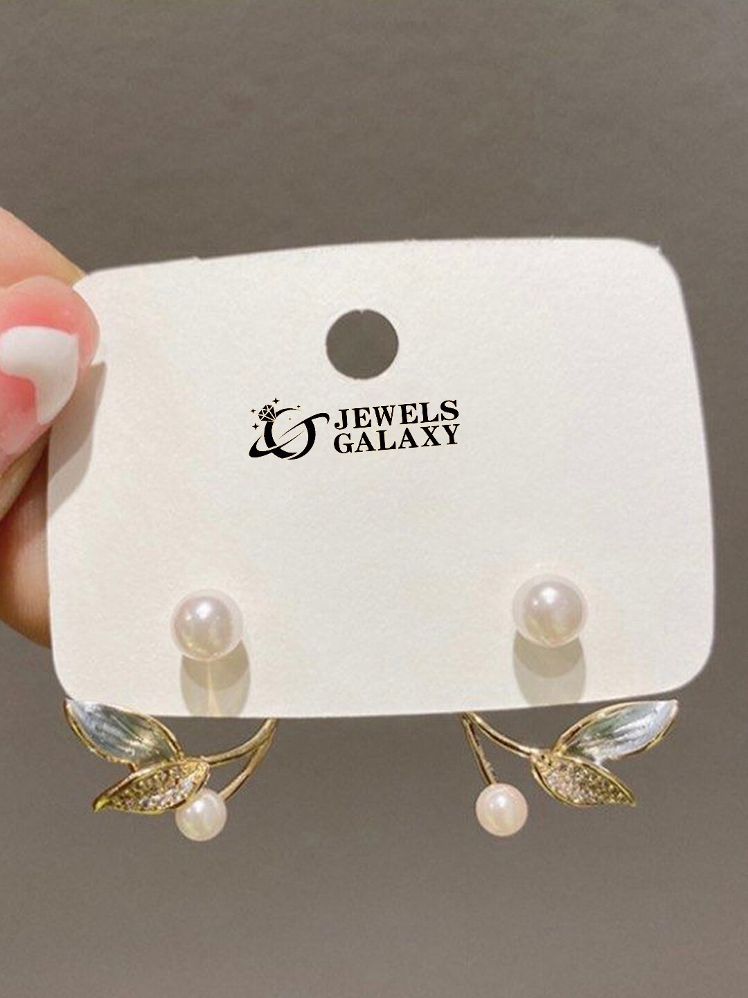

Jewels Galaxy Gold-Plated Contemporary Double Sided Ear Cuff Earrings