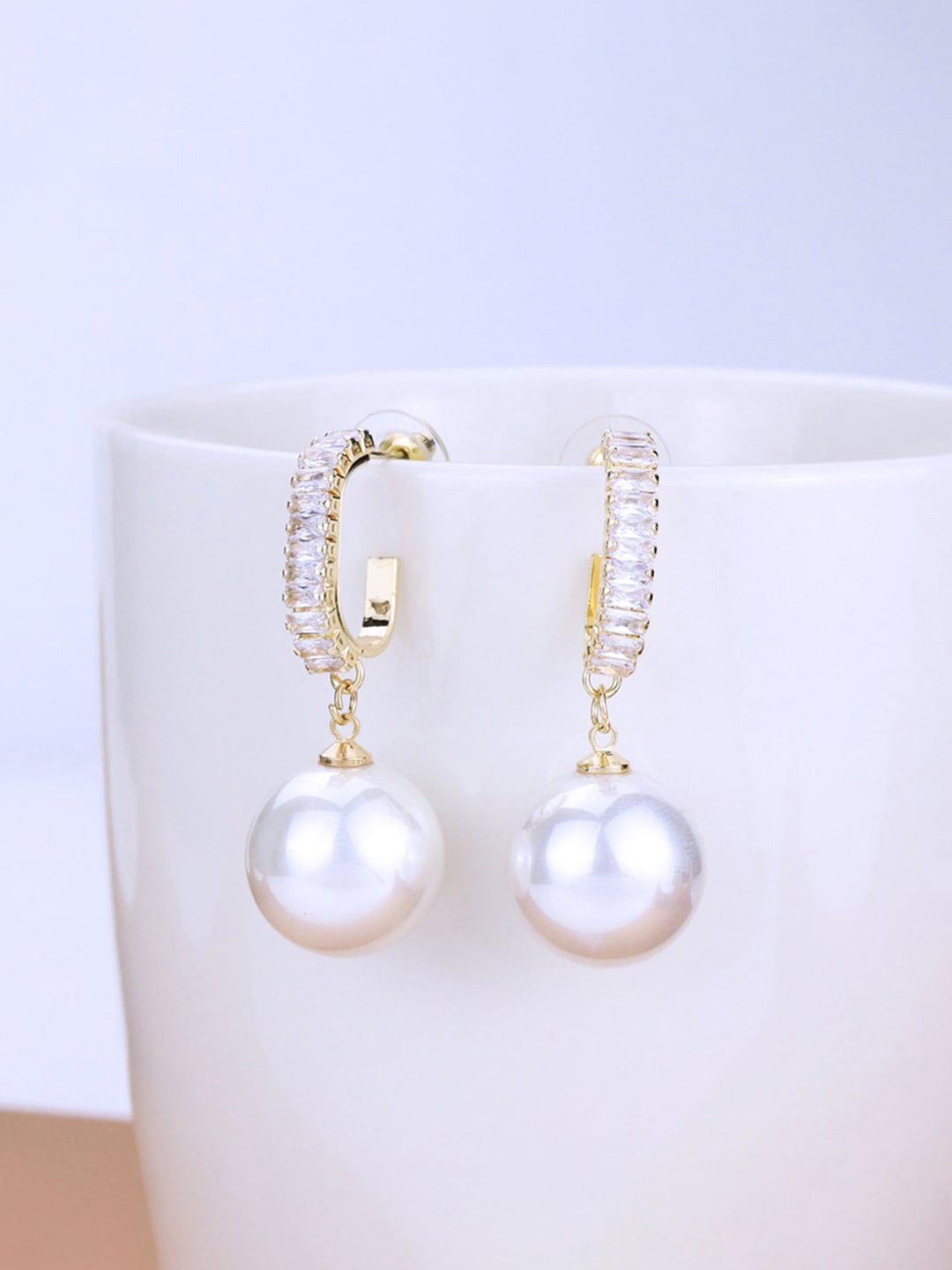 

Jewels Galaxy Gold Plated Contemporary Drop Earrings