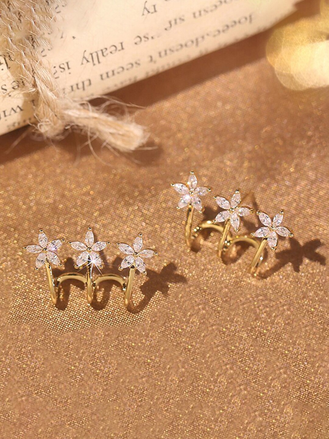 

Jewels Galaxy Artificial Stones Contemporary Studs Earrings, Gold