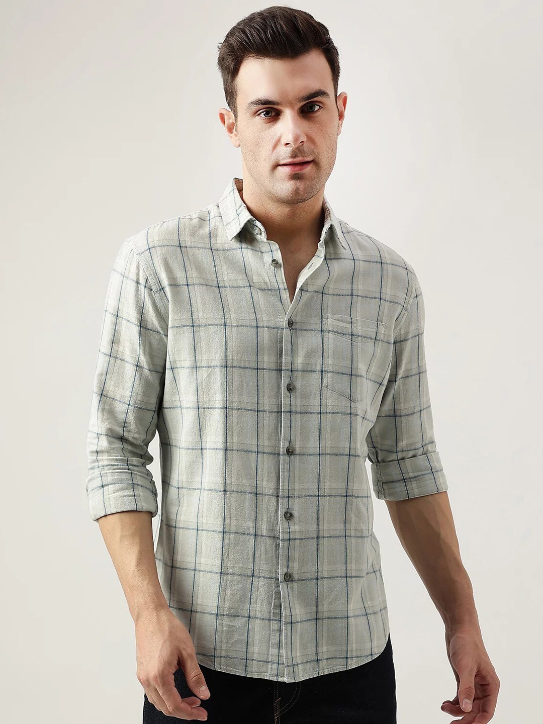 

Marks & Spencer Tartan Checks Casual Shirt, Green