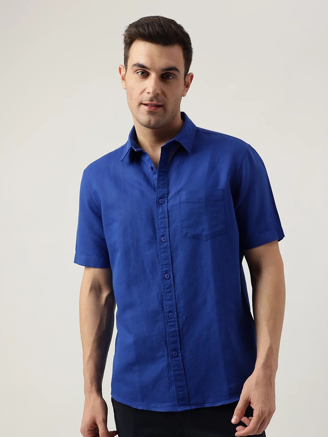 

Marks & Spencer Spread Collar Casual Shirt, Blue