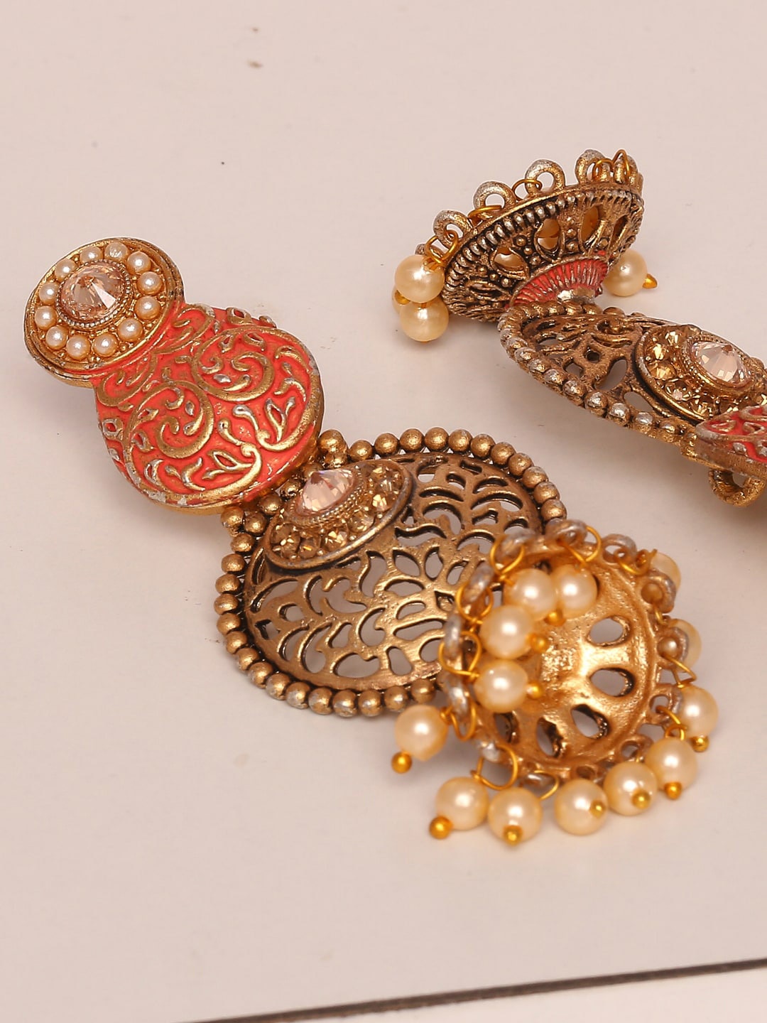 

Young & Forever Brass-Plated Jhumkas Earrings, Gold