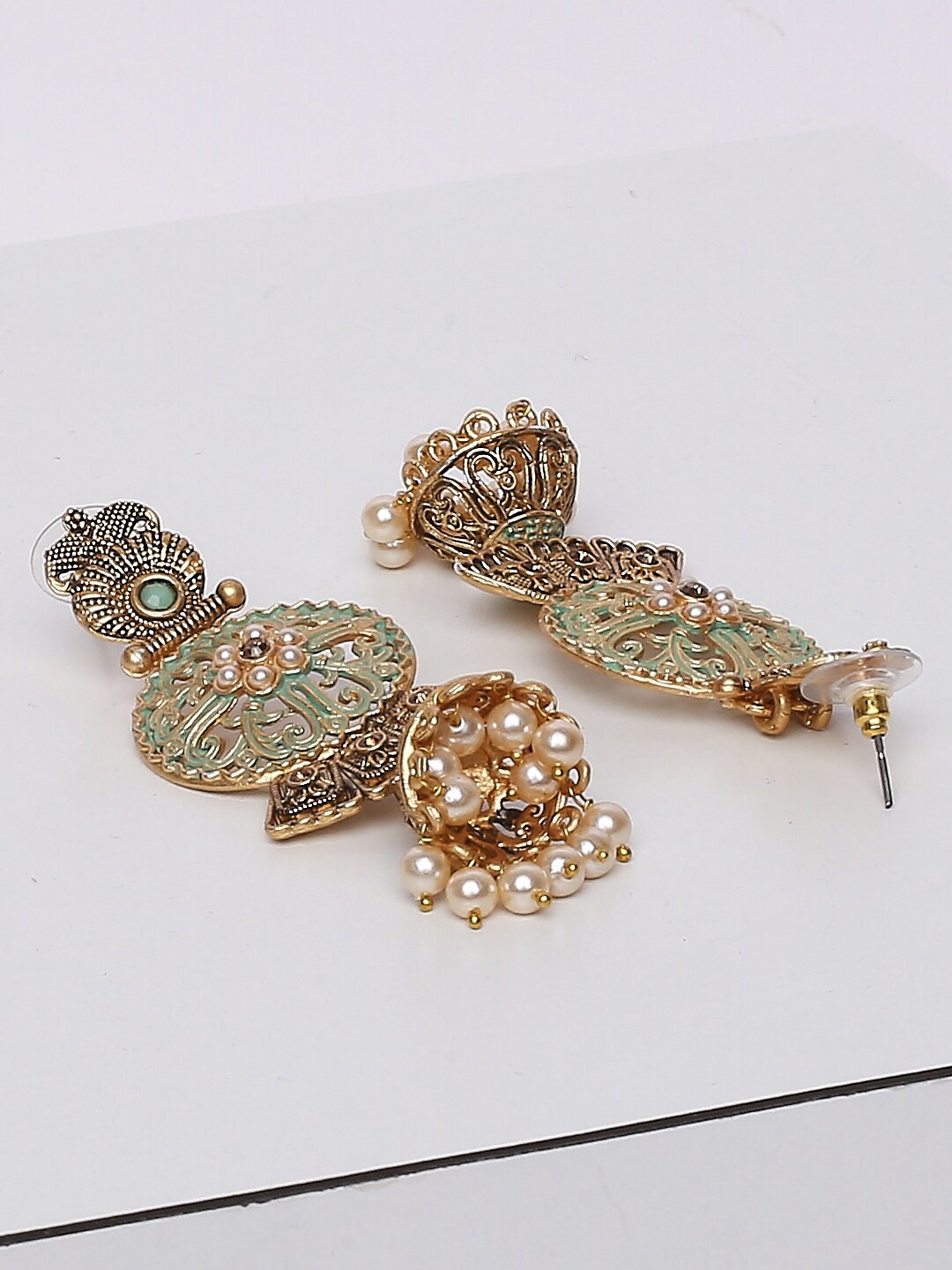 

Young & Forever Brass-Plated Dome Shaped Jhumkas, Gold