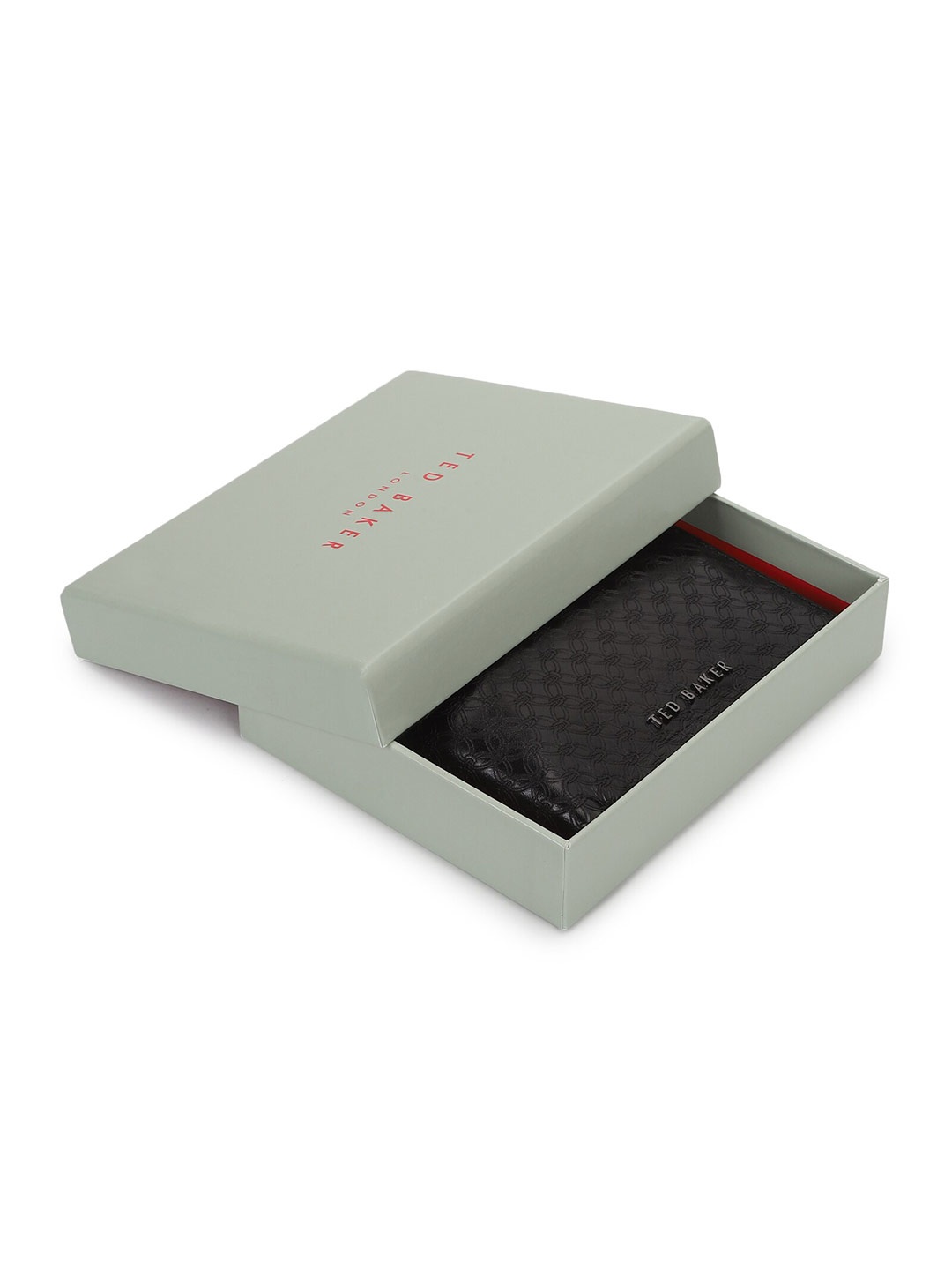 

Ted Baker Textured Leather Two Fold Wallet, Black