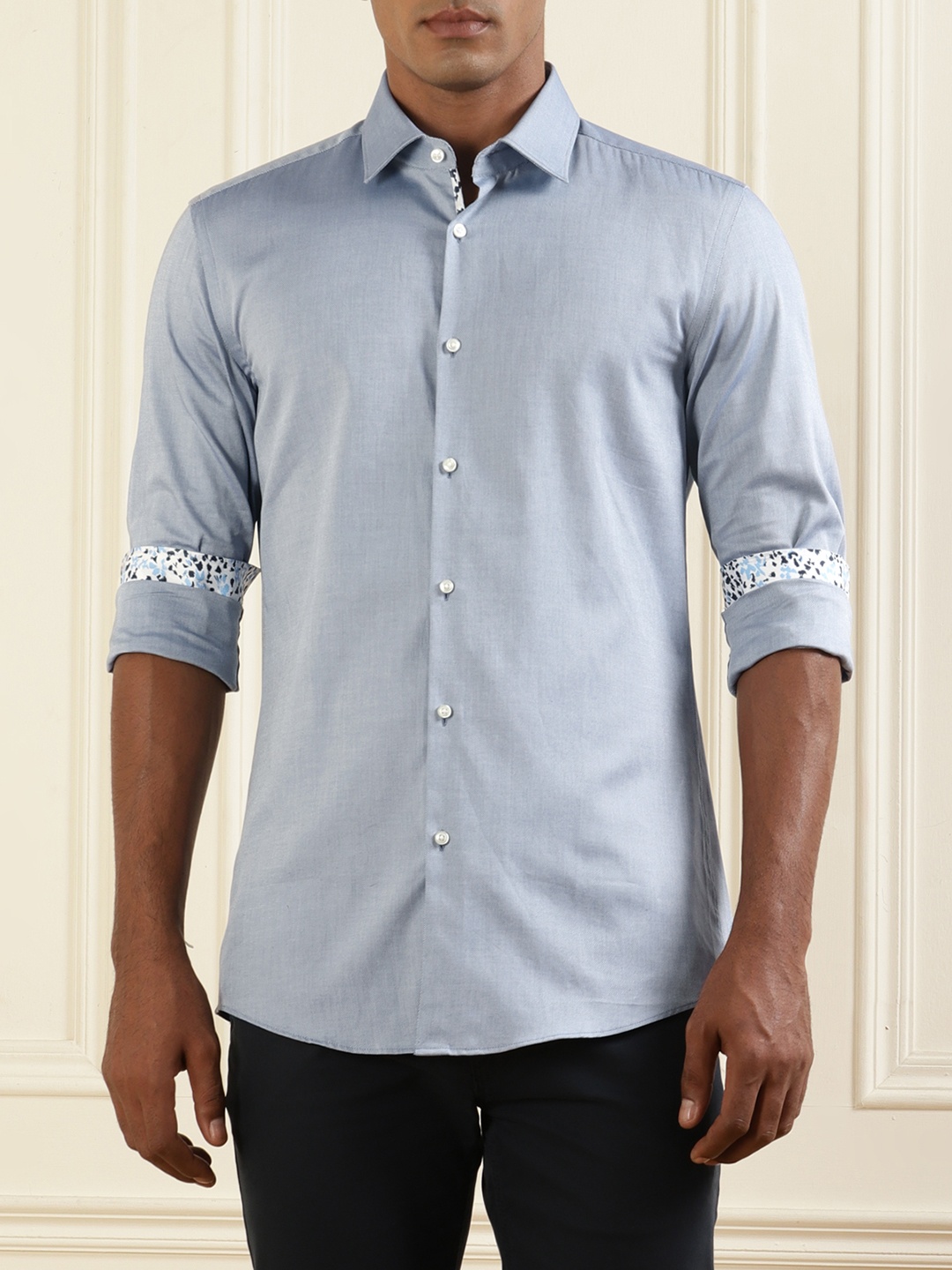 

HUGO Regular Fit Pure Cotton Casual Shirt, Blue