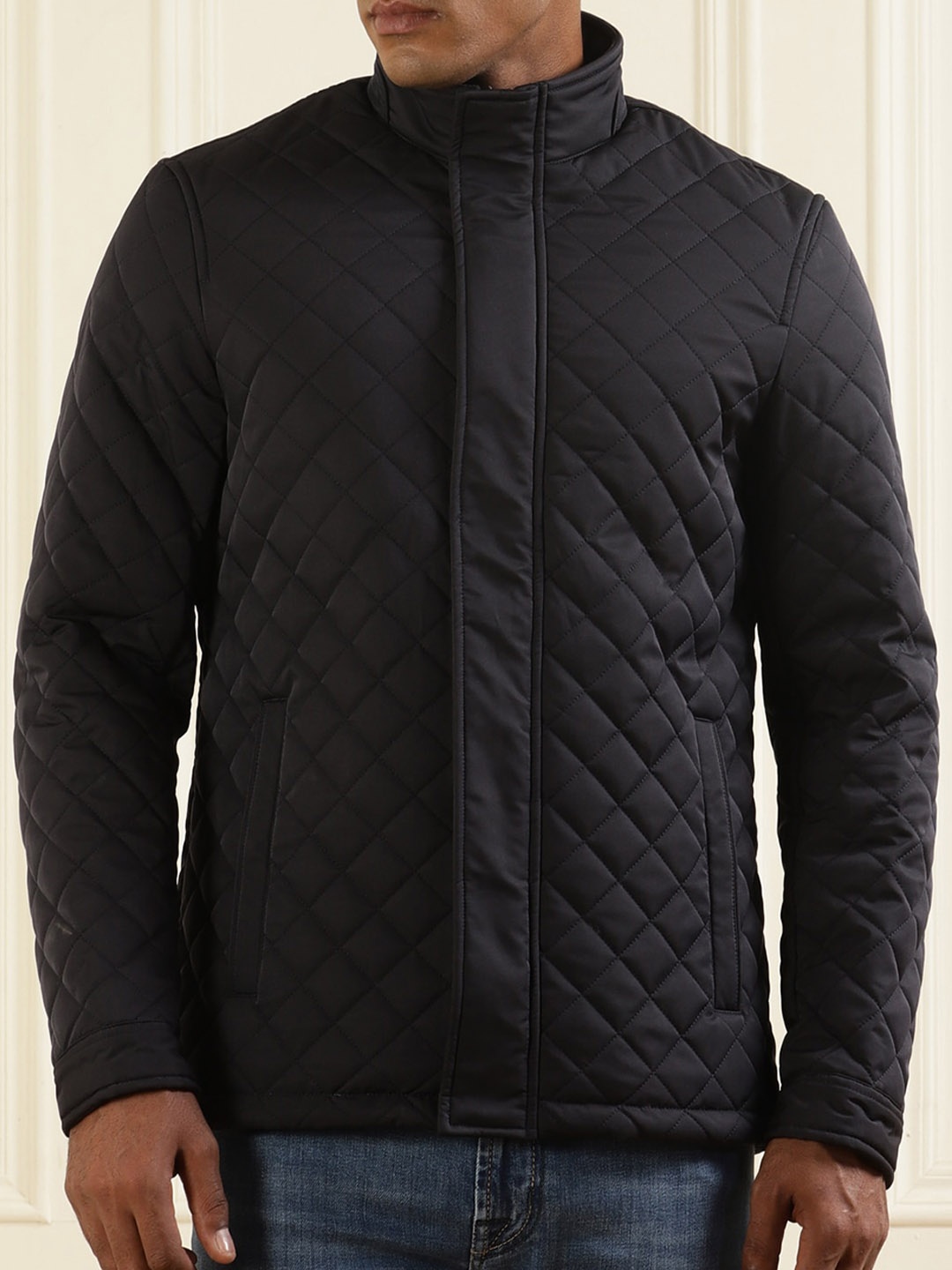 

Ted Baker Mock Collar Lightweight Quilted Jacket, Navy blue