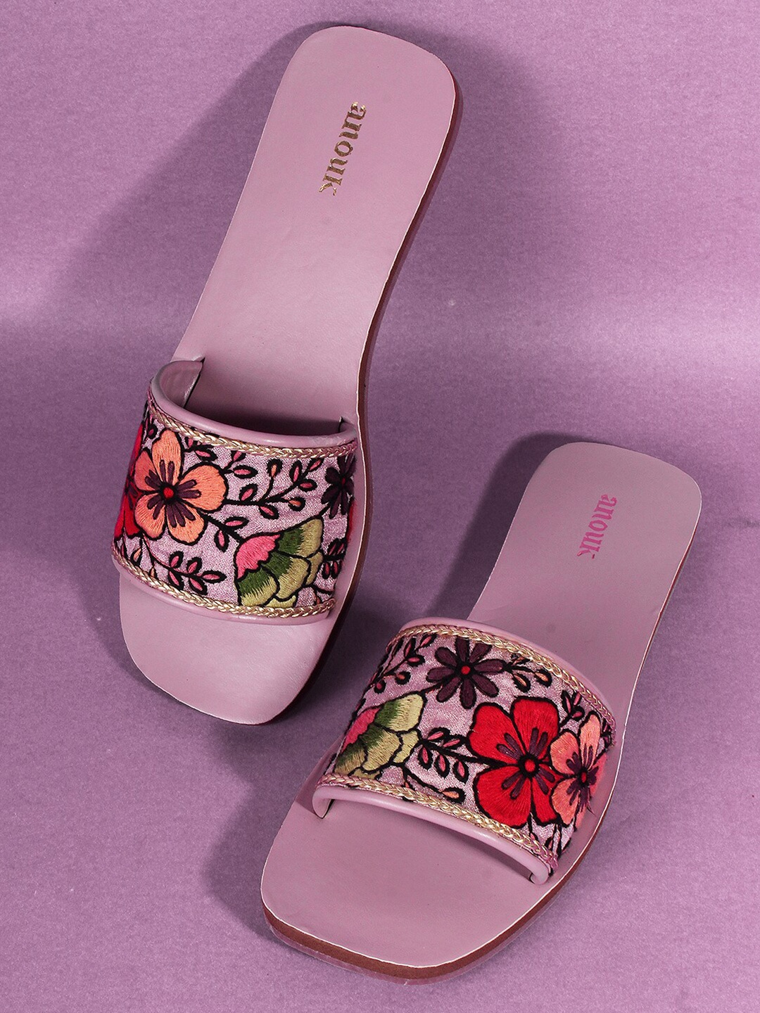 

Anouk Embellished Open Toe Flats, Pink