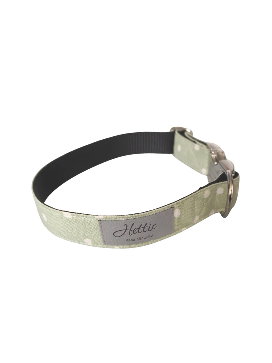 

Hettie Polka Dots Printed Training Pure Cotton Dog Collar, Green