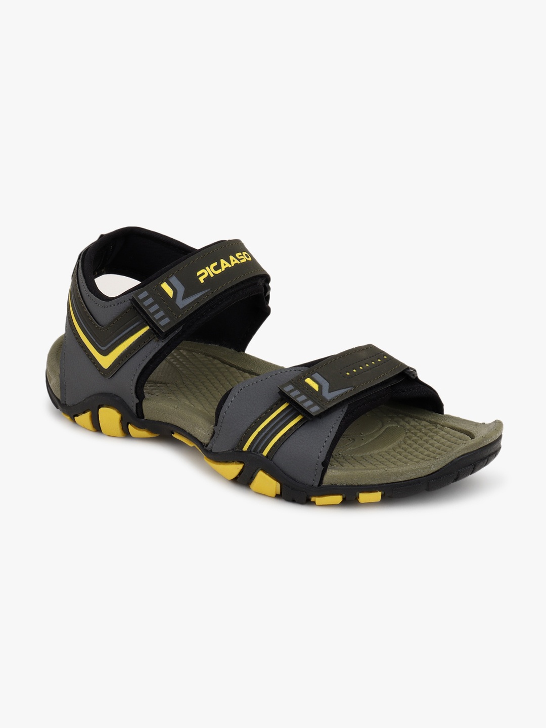 

PICAASO Men Colourblocked Sports Sandals, Green