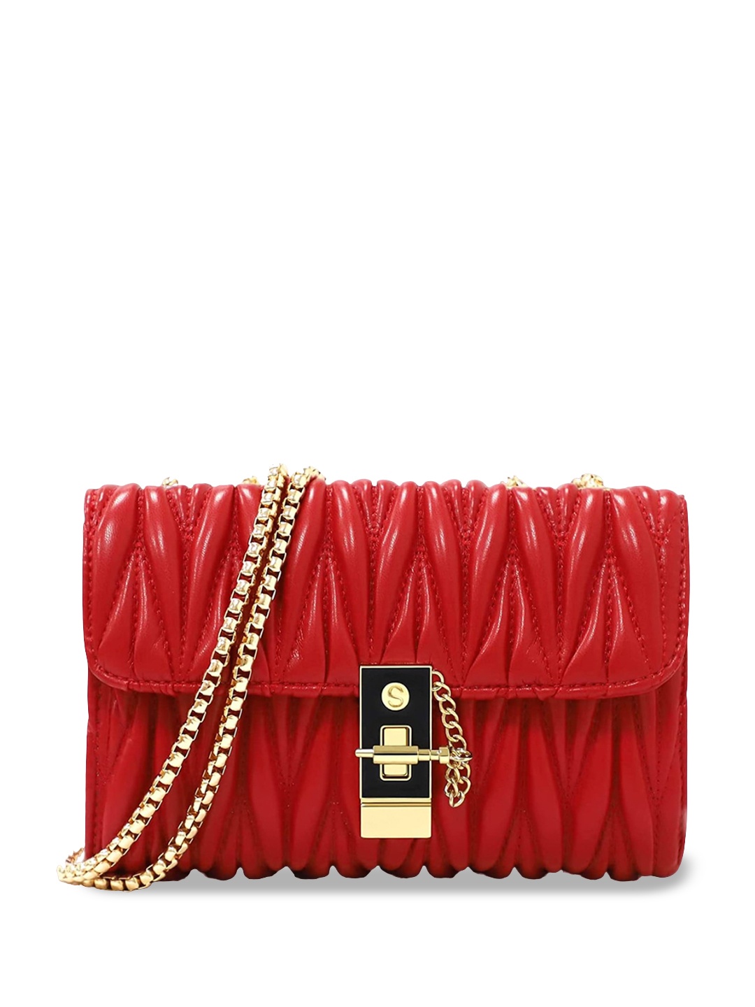 

LIKE STYLE Quilted Sling Bag, Red