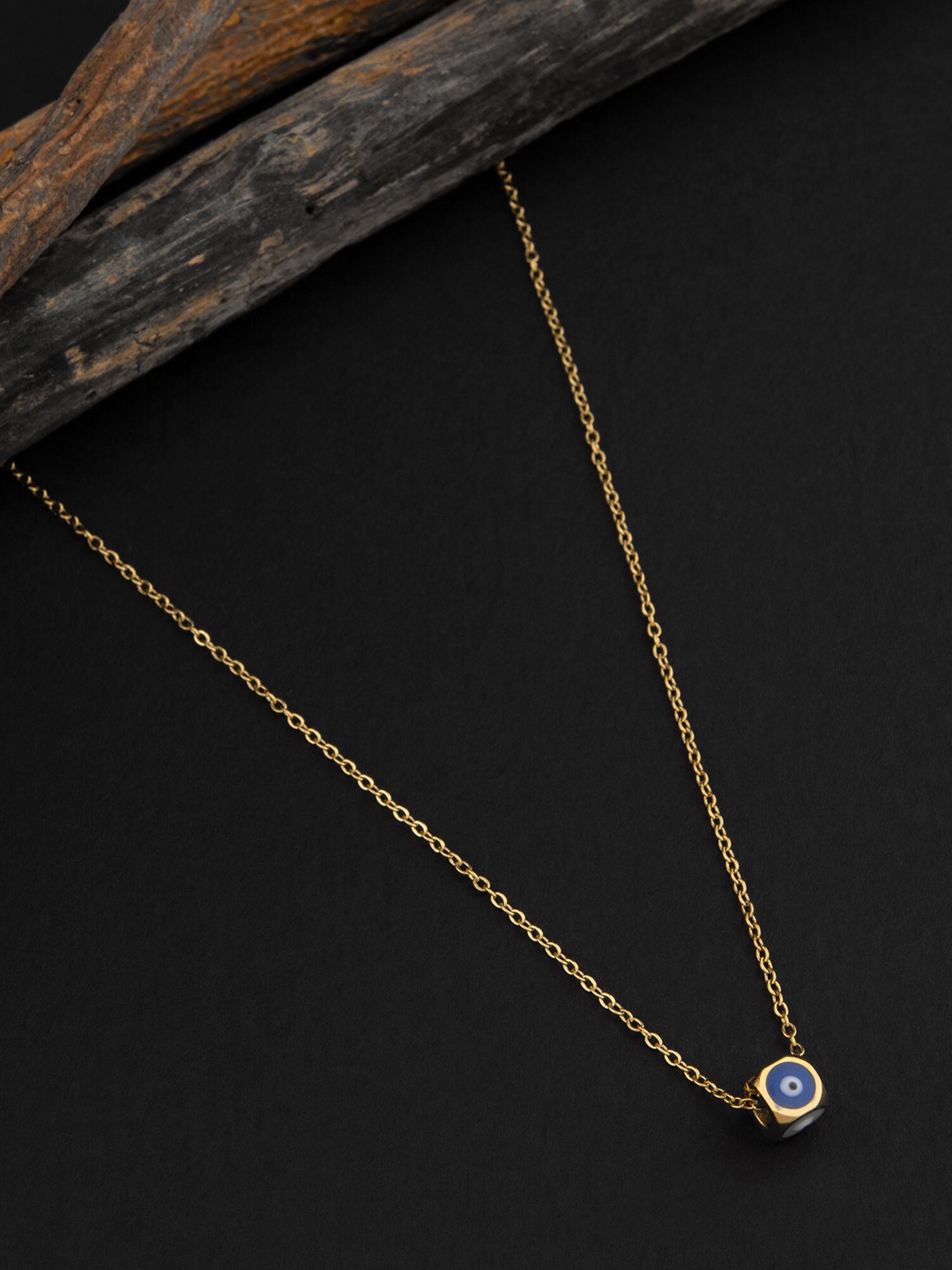 

E2O Gold Plated evil eye Minimal Necklace