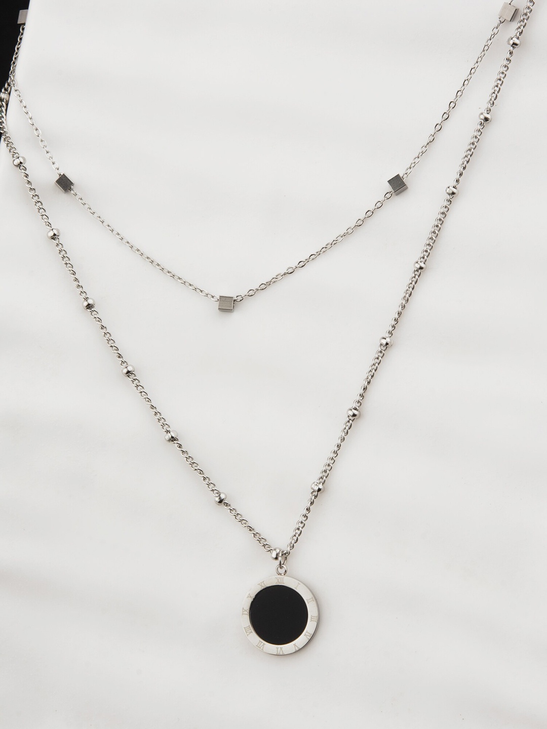 

E2O Silver Plated Layered Necklace