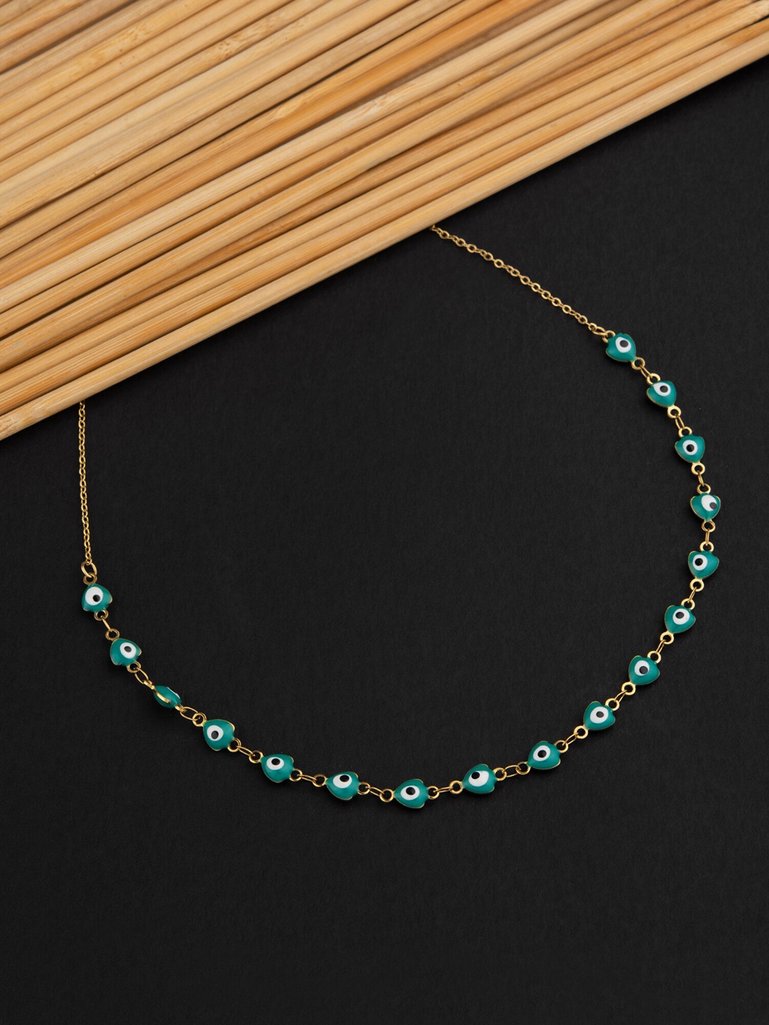 

E2O Gold Plated Evil Eye Necklace