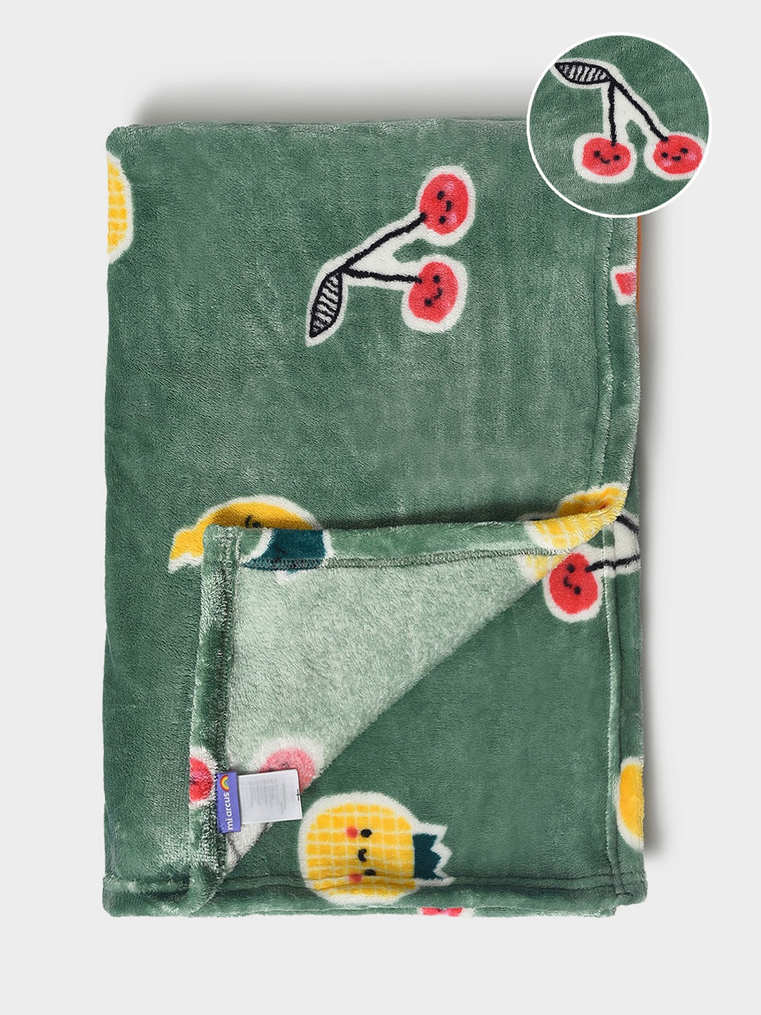

MiArcus Playful Kids Green Printed Mild Winter 210 GSM Blanket