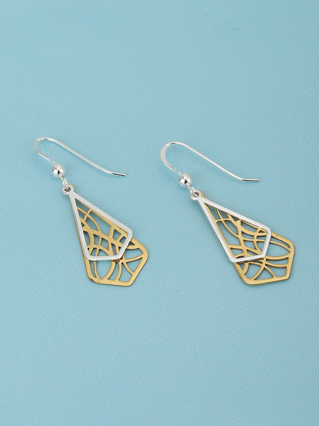 

Carlton London Rhodium-Plated Geometric 925 Sterling Silver Drop Earrings