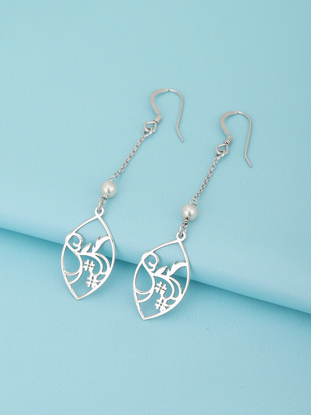 

Carlton London Rhodium-Plated Oval 925 Sterling Silver Drop Earrings