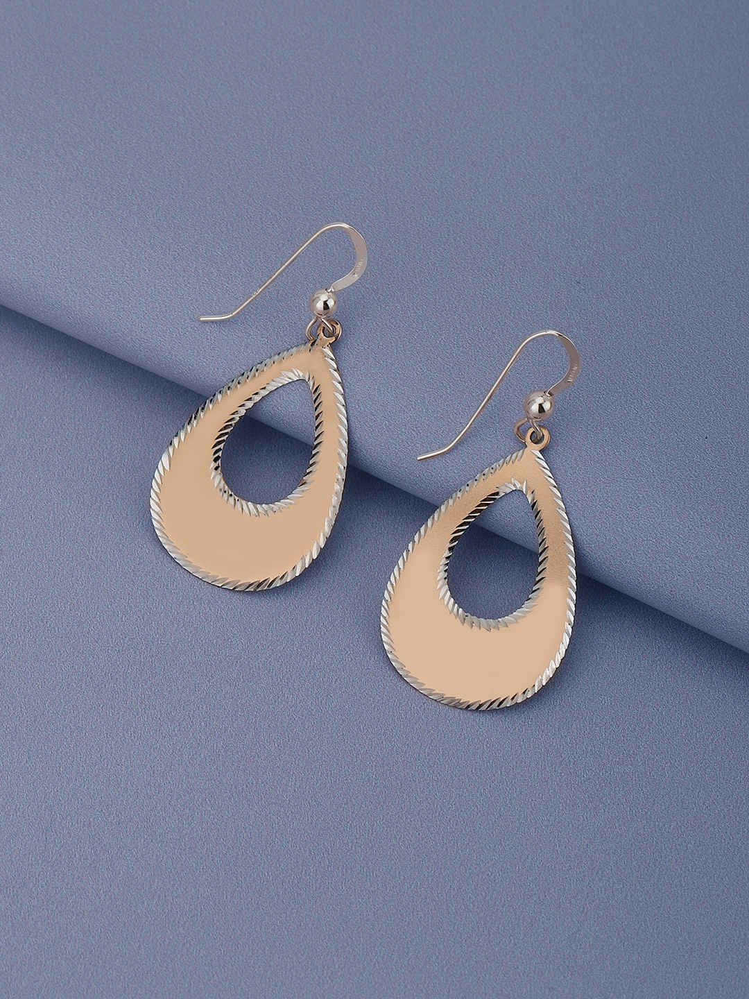 

Carlton London Rhodium-Plated 925 Sterling Silver Teardrop Shaped Drop Earrings