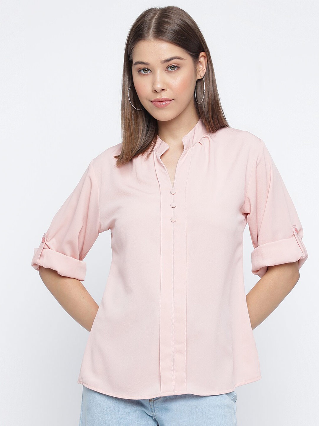 

Mayra Shirt Style Top, Pink