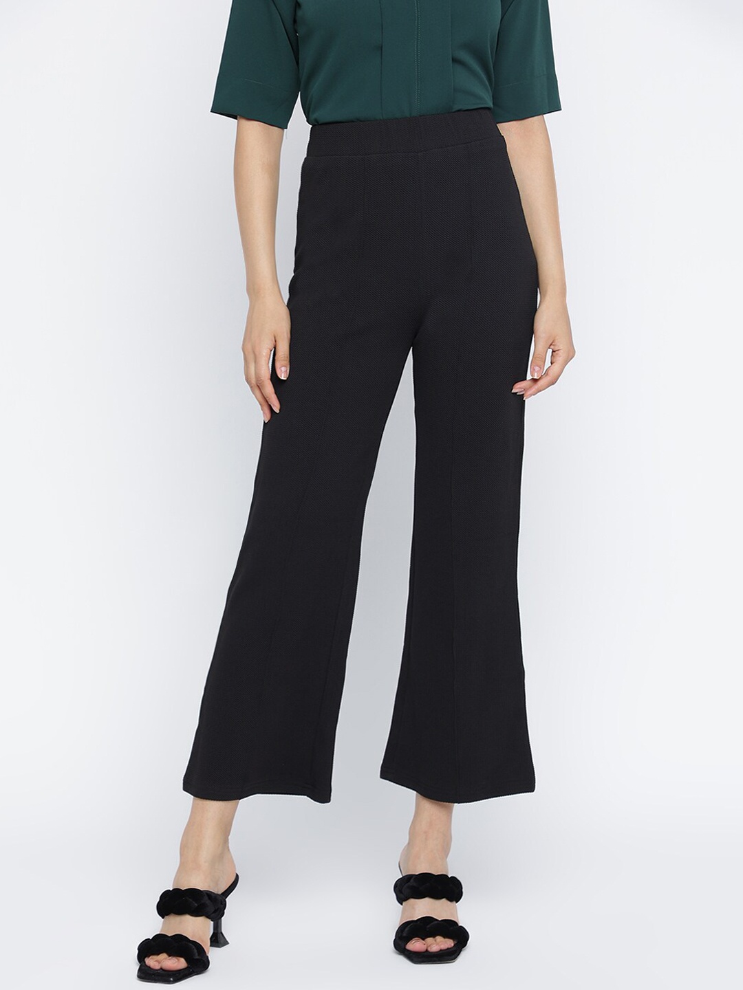 

Mayra Women Relaxed High-Rise Parallel Trousers, Black