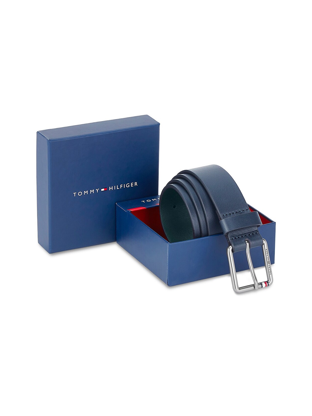 

Tommy Hilfiger Men Textured Leather Formal Belt, Navy blue