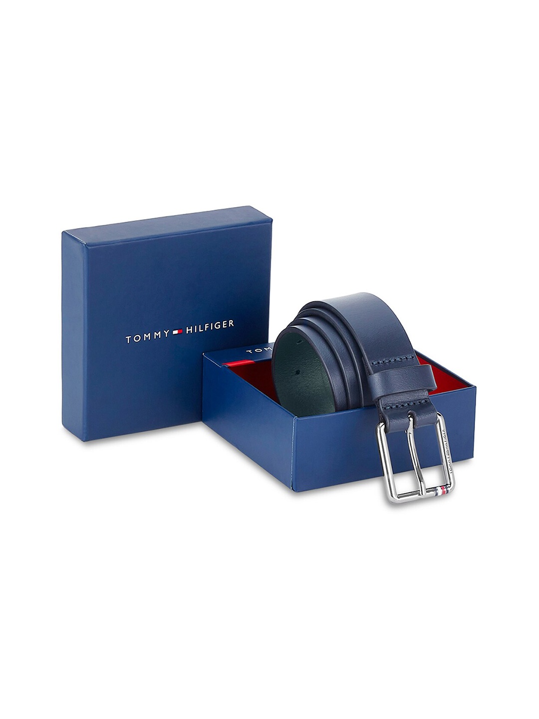 

Tommy Hilfiger Men Leather Formal Belt, Navy blue