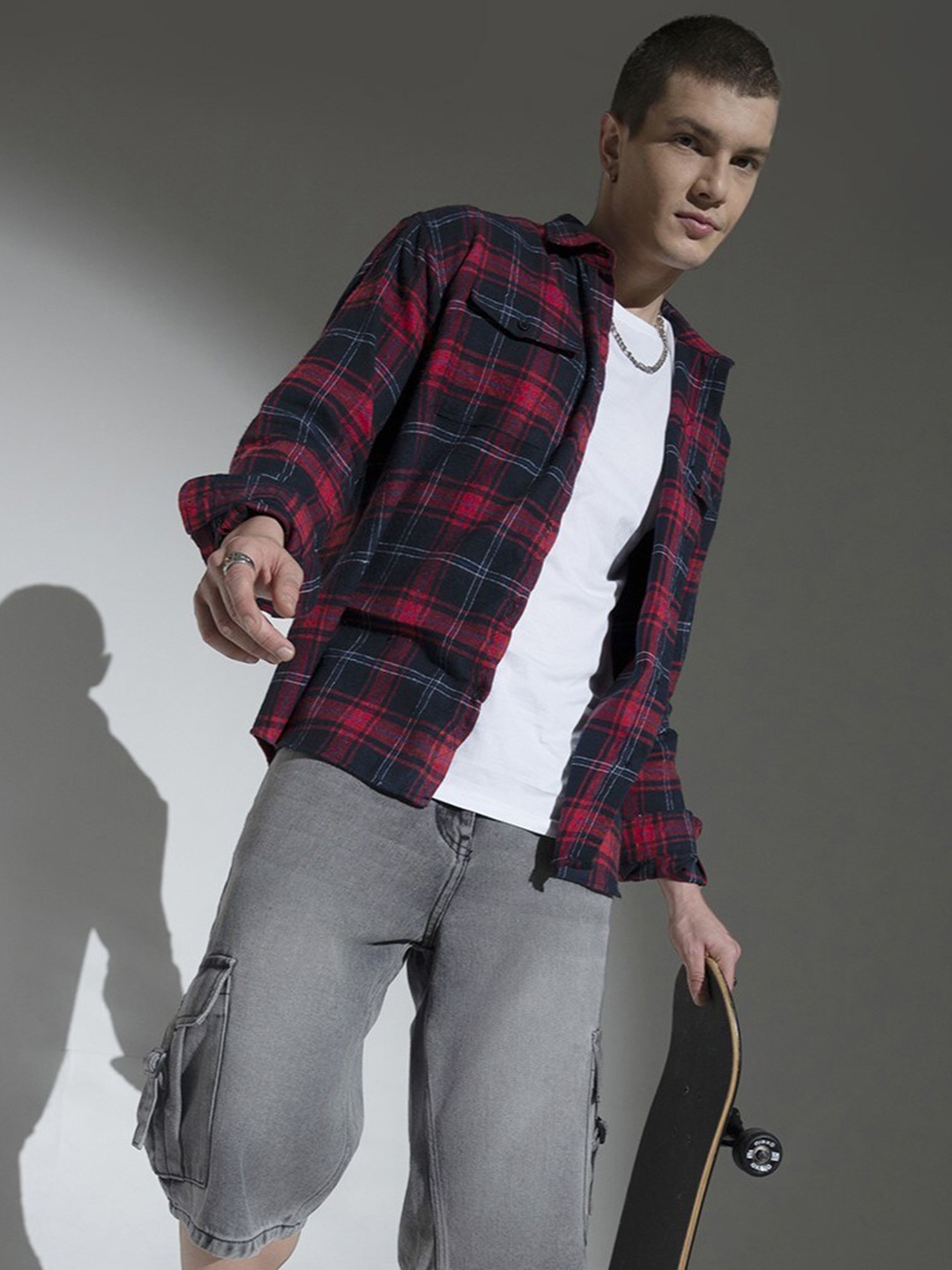 

Hubberholme Tartan Checked Regular Fit Opaque Cotton Casual Shirt, Multi