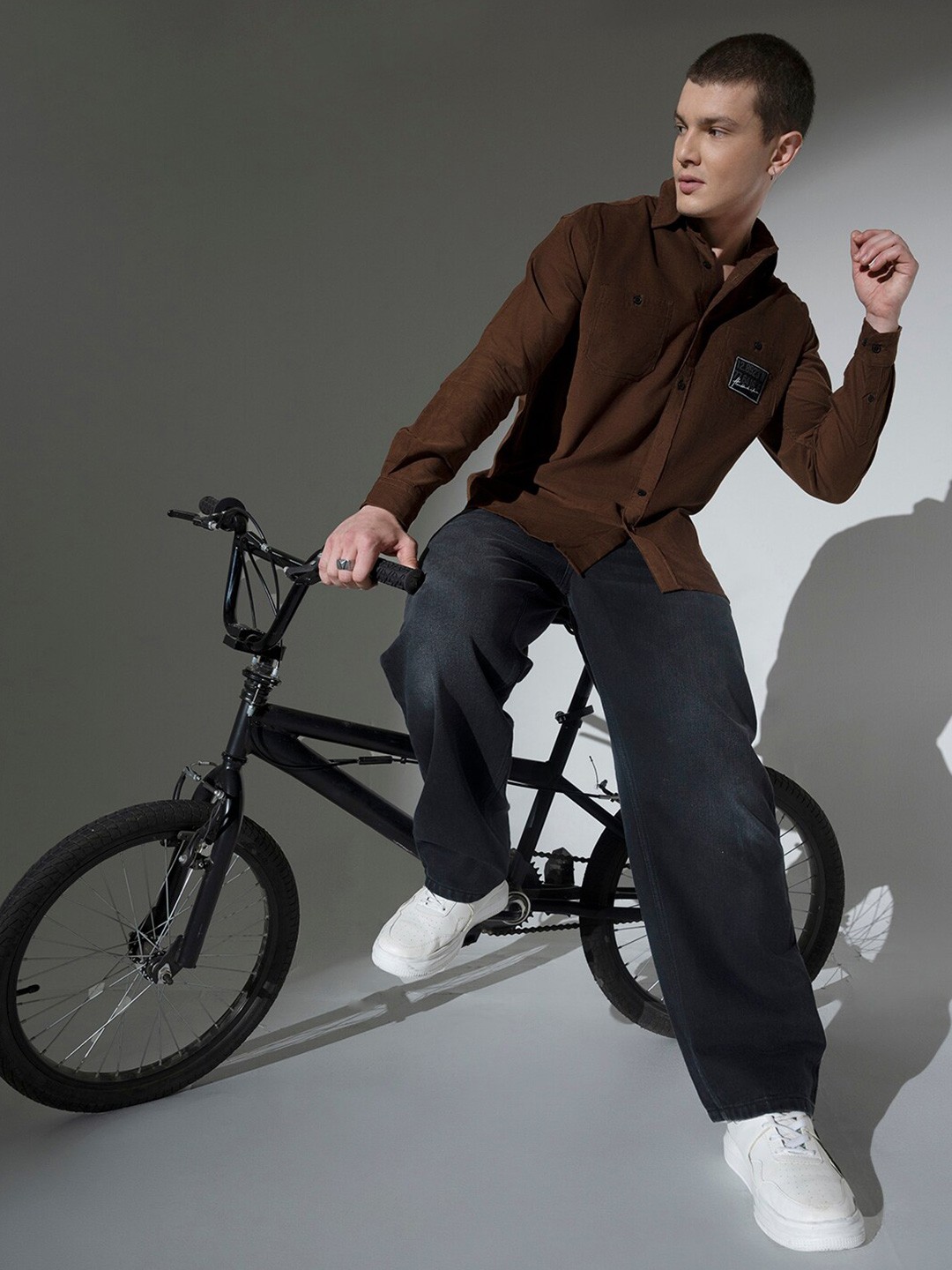 

Hubberholme Oversized Corduroy Pure Cotton Casual Shirt, Tan
