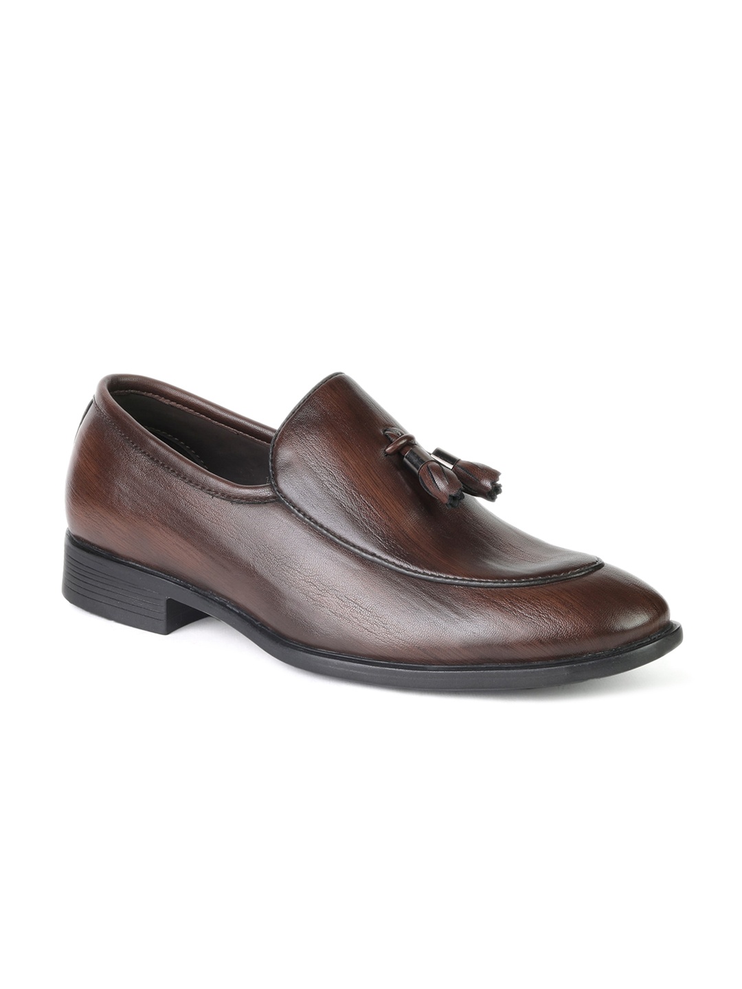 

BRATVA Men Comfort Insole Slip-On Loafers, Brown