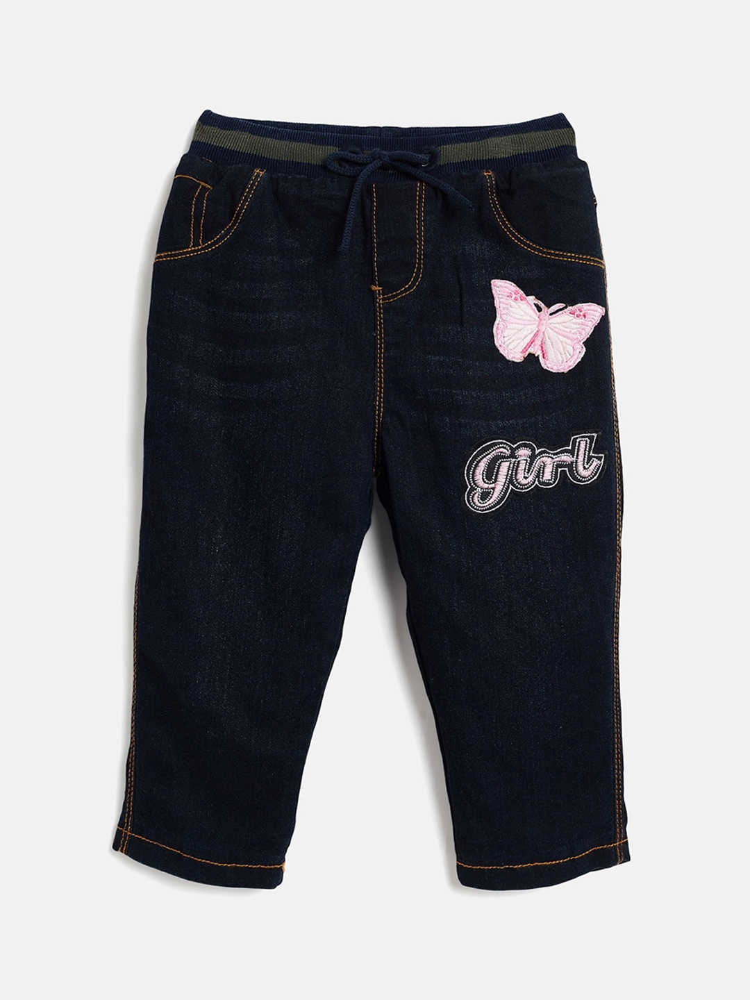 

JWAAQ Girls Mid-Rise Clean Look Stretchable Jeans, Blue
