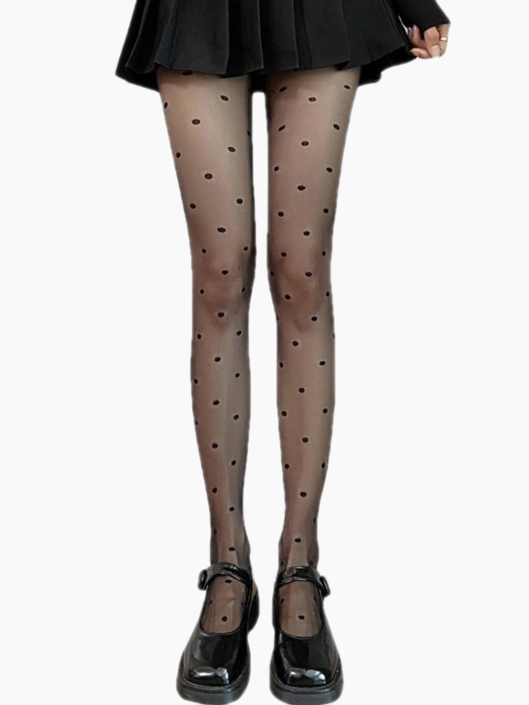

Alexvyan Self Design Stretchable High Waist Pantyhose Stockings, Black
