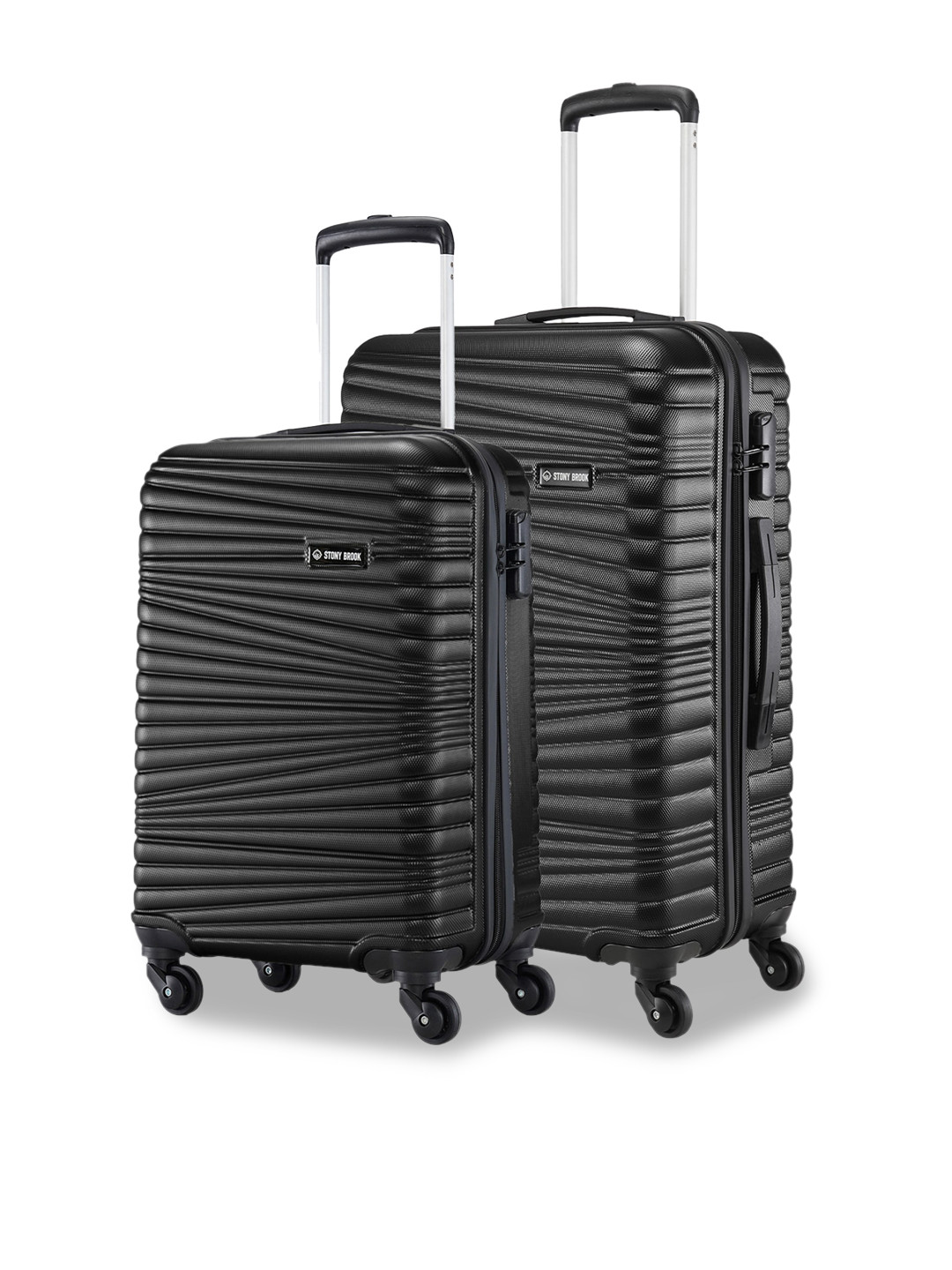 

Stony Brook by Nasher Miles Set of 2 Hard Side Black Trolley Bag-50 L