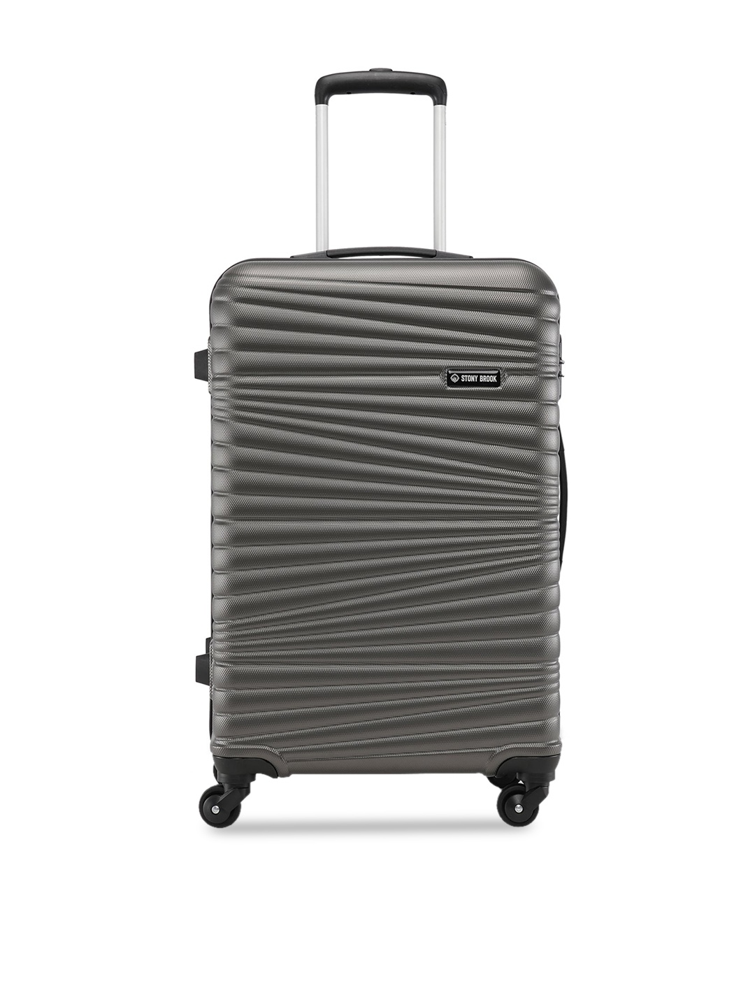 

Stony Brook by Nasher Miles Textured Hard Sided Medium Trolley Suitcase - 50 Liters, Grey