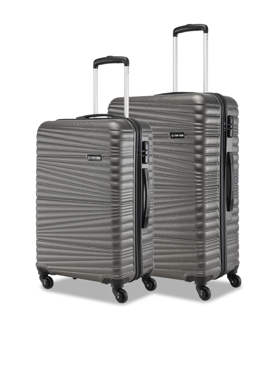 

Stony Brook by Nasher Miles Set of 2 Textured Hard Side Grey Trolley Bag - 50 Liters