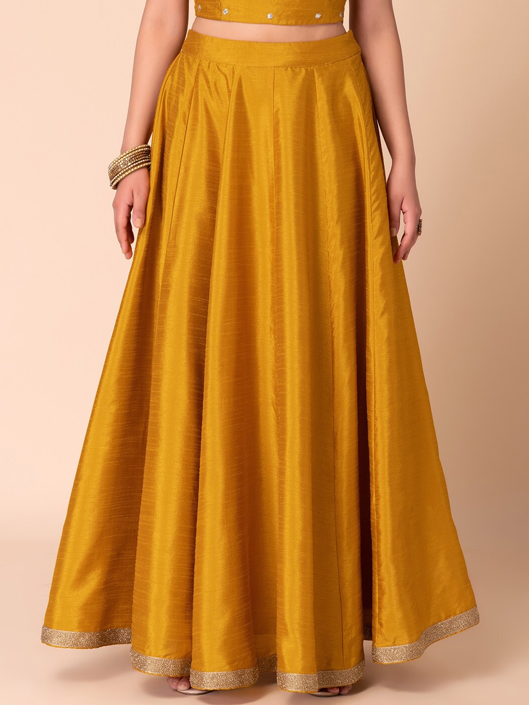 

Rang by Indya Flared Maxi Skirt, Yellow