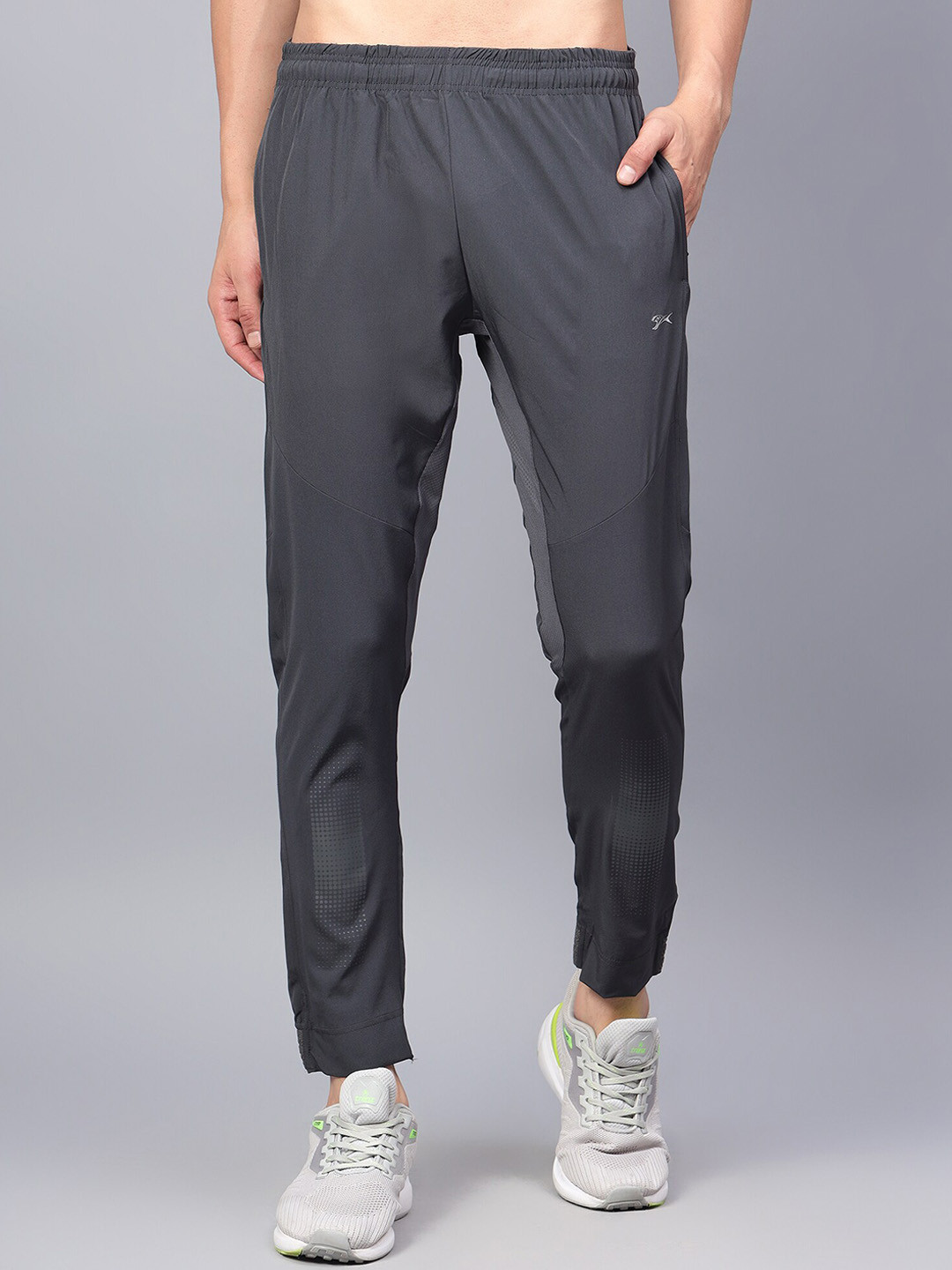 

Shiv Naresh Men Mid-Rise Rapid-Dry Track Pants, Grey