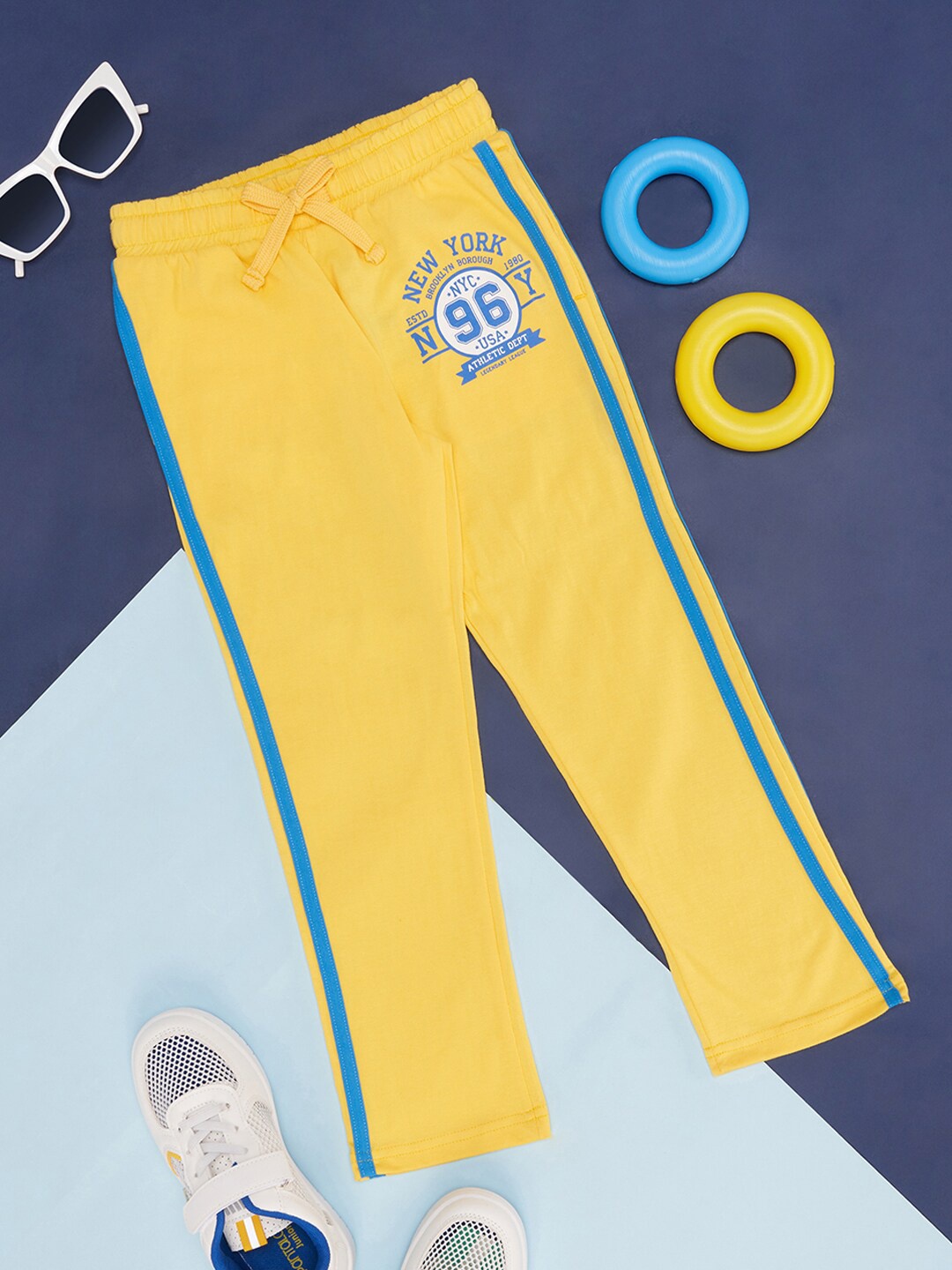 

Pantaloons Junior Boys Cotton Track Pants, Yellow