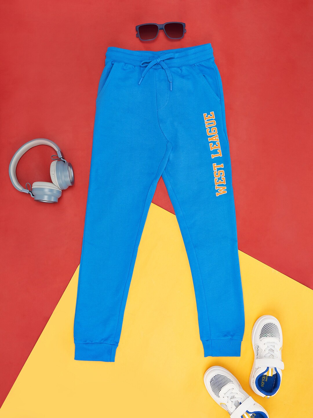 

Pantaloons Junior Boys Cotton Joggers, Blue
