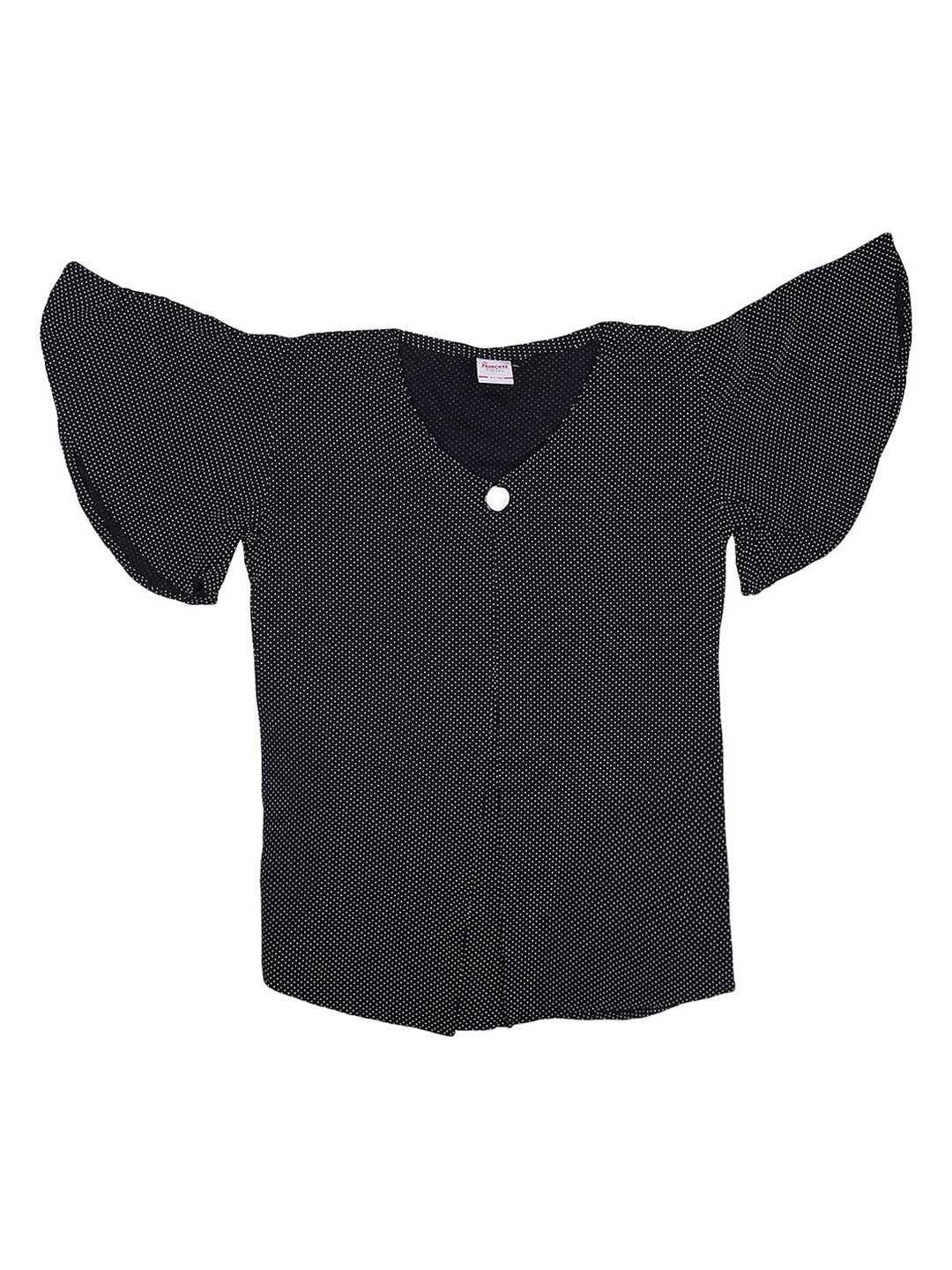 

V-Mart Girls Printed V-Neck Flared Sleeve Top, Blue