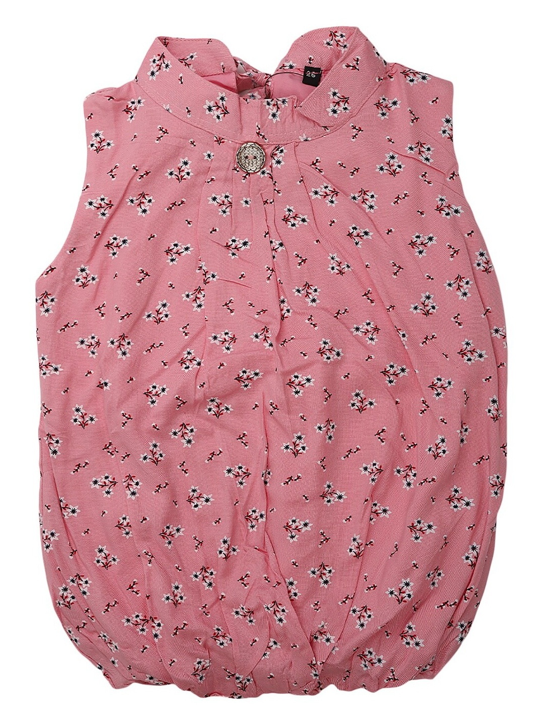 

V-Mart Girls Floral Printed Cotton Blouson Top, Pink