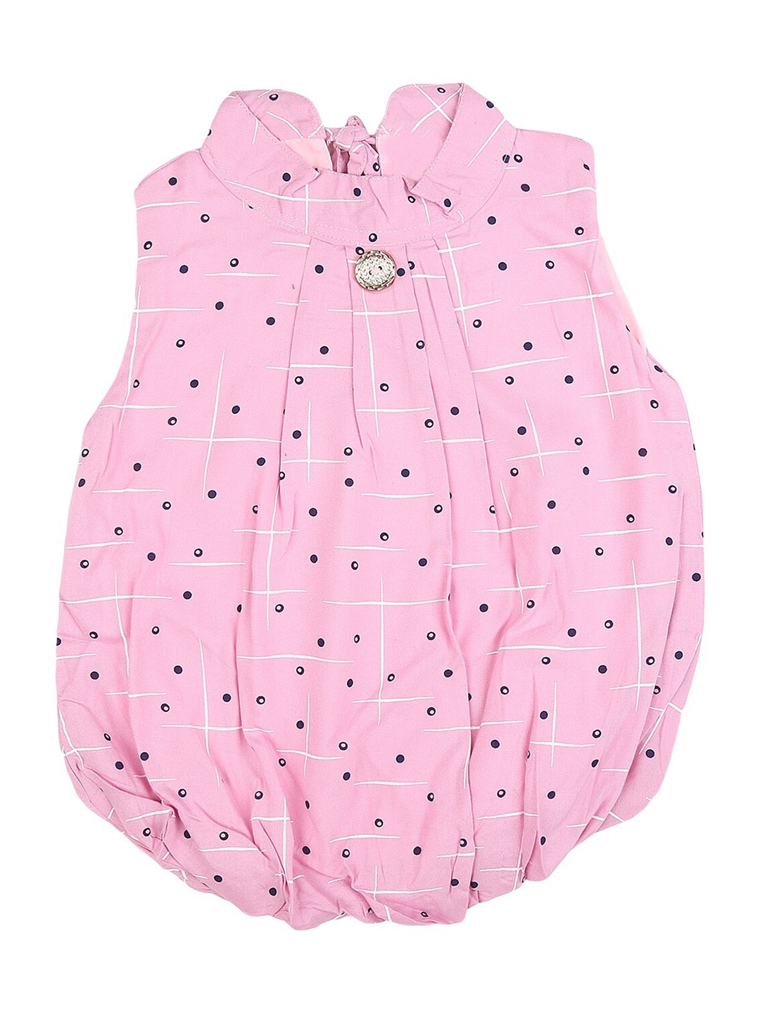 

V-Mart Girls Print Cinched Waist Top, Pink