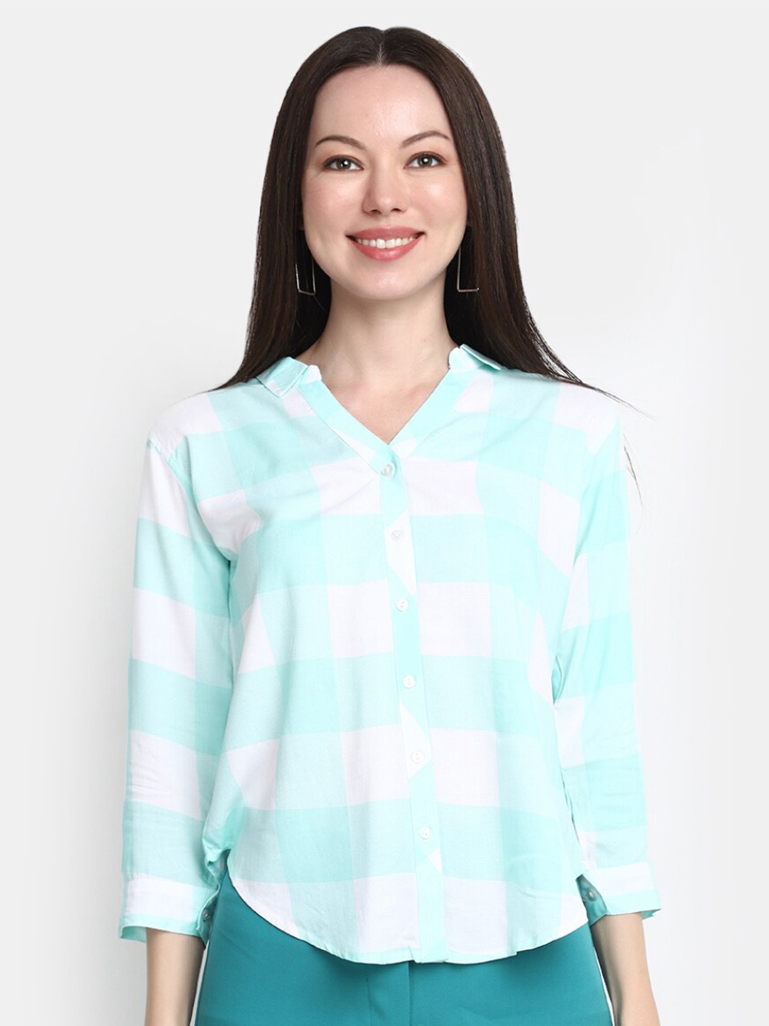 

V-Mart Checked Casual Shirt, Green