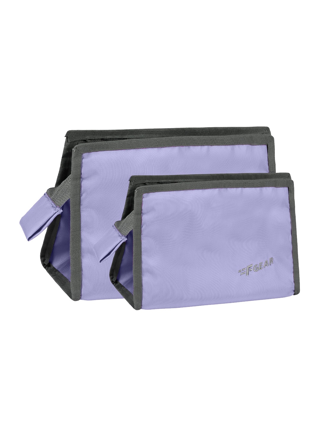 

F Gear Unisex Set of 2 Textured Travel Pouch, Lavender