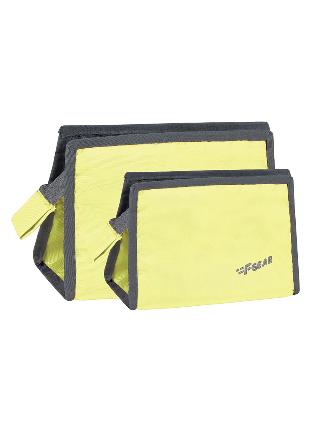 

F Gear Set of 2 Textured Travel Pouch, Yellow