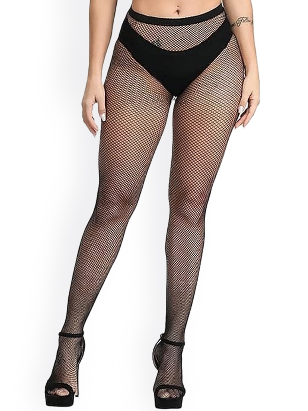 

Alexvyan High-Rise Fishnet Stockings, Black