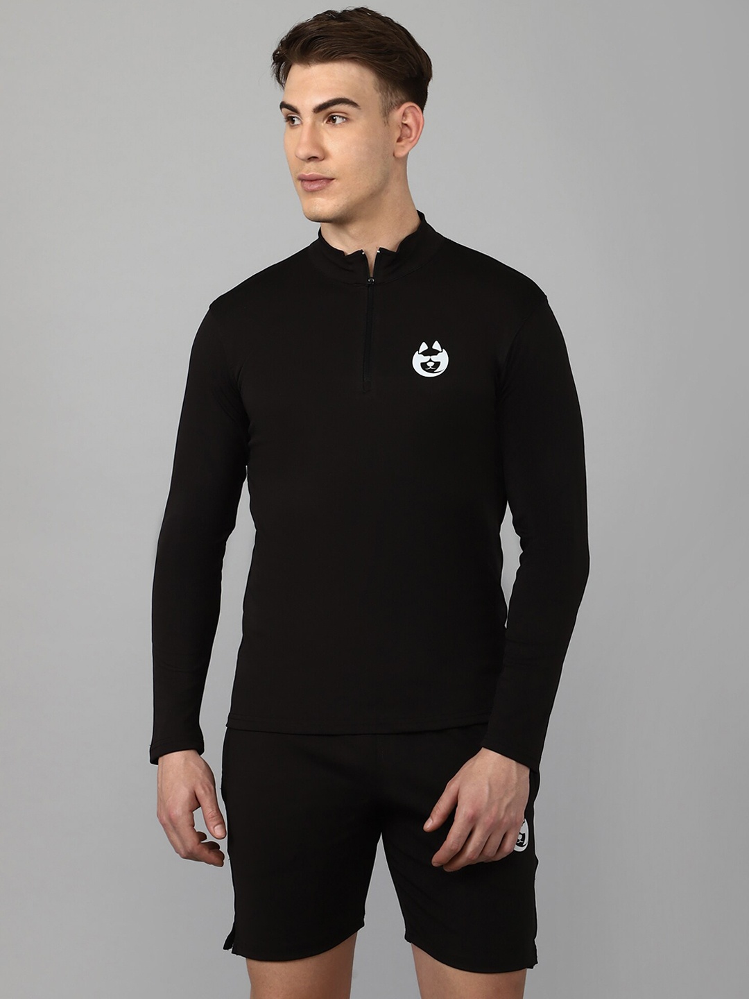 

DANZA-SON Round Neck Long Sleeves Tracksuit, Black