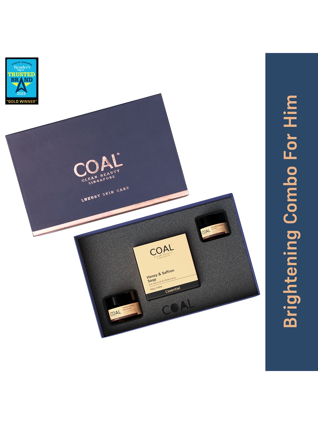 

COAL CLEAN BEAUTY Brightening Combo for Him, Navy blue