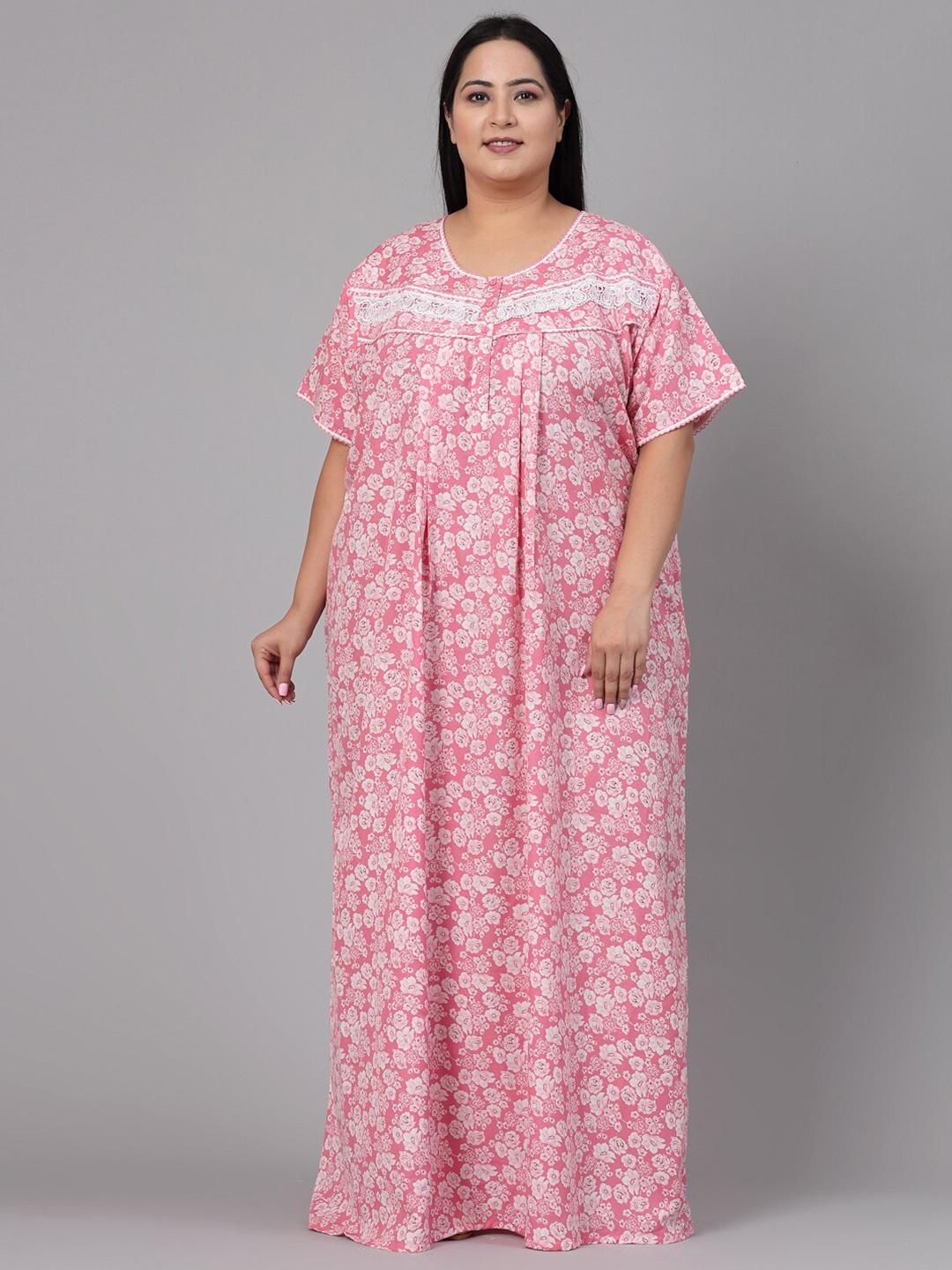 

Sweet Dreams Floral Printed Maxi Nightdress, Pink
