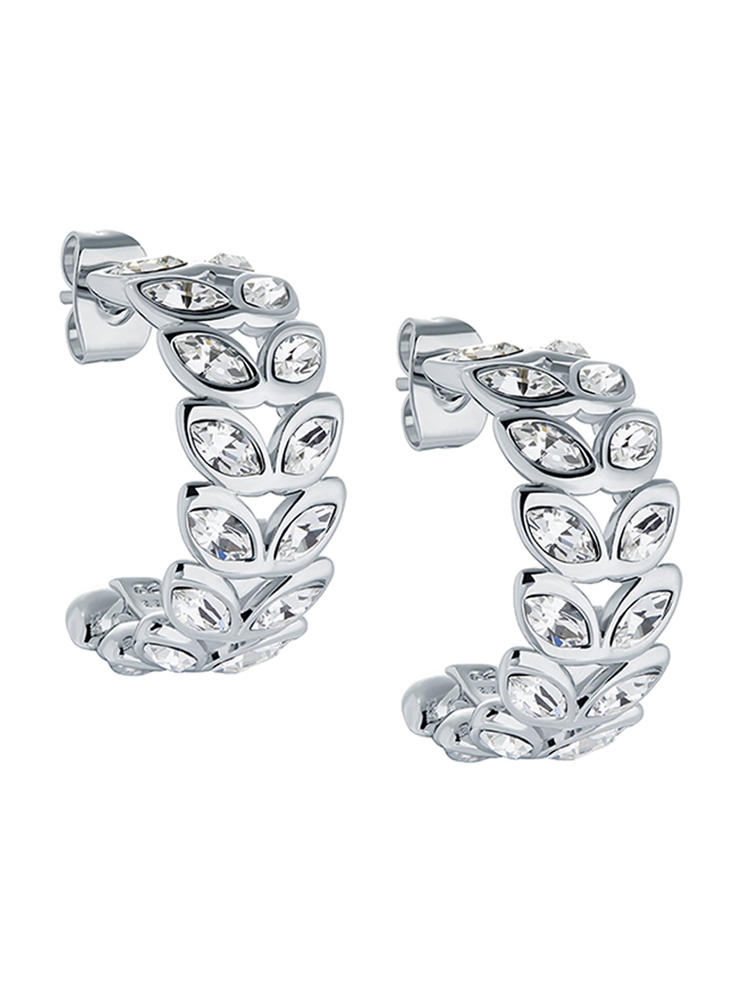 

Ted Baker Silver-Plated Contemporary Half Hoop Earrings