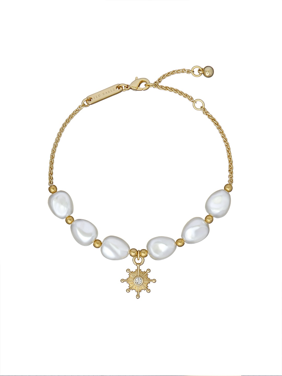 

Ted Baker Brass Pearls Link Bracelet, Gold