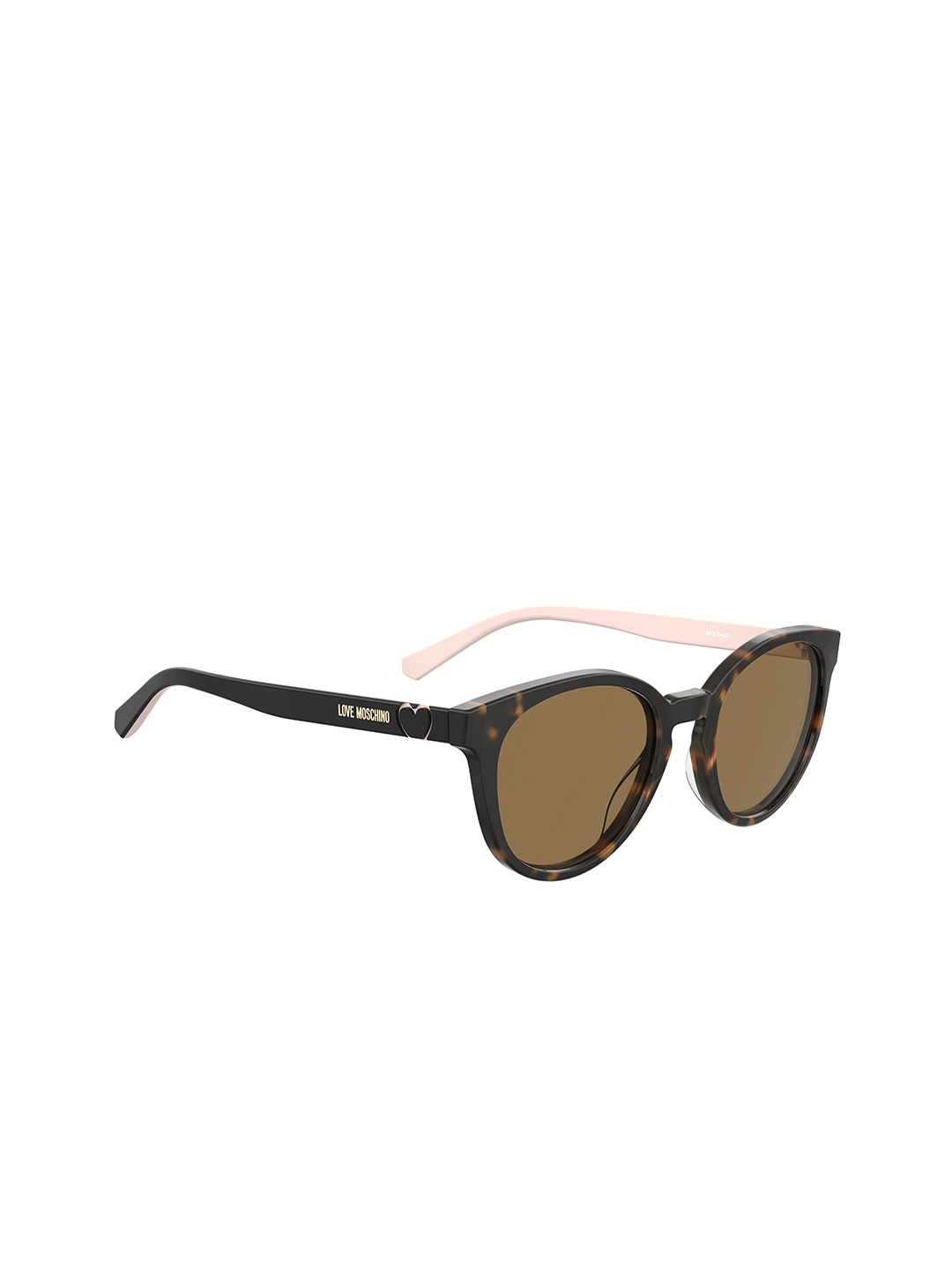 

MOSCHINO LOVE Women Round Sunglasses With UV Protected Lens, Brown